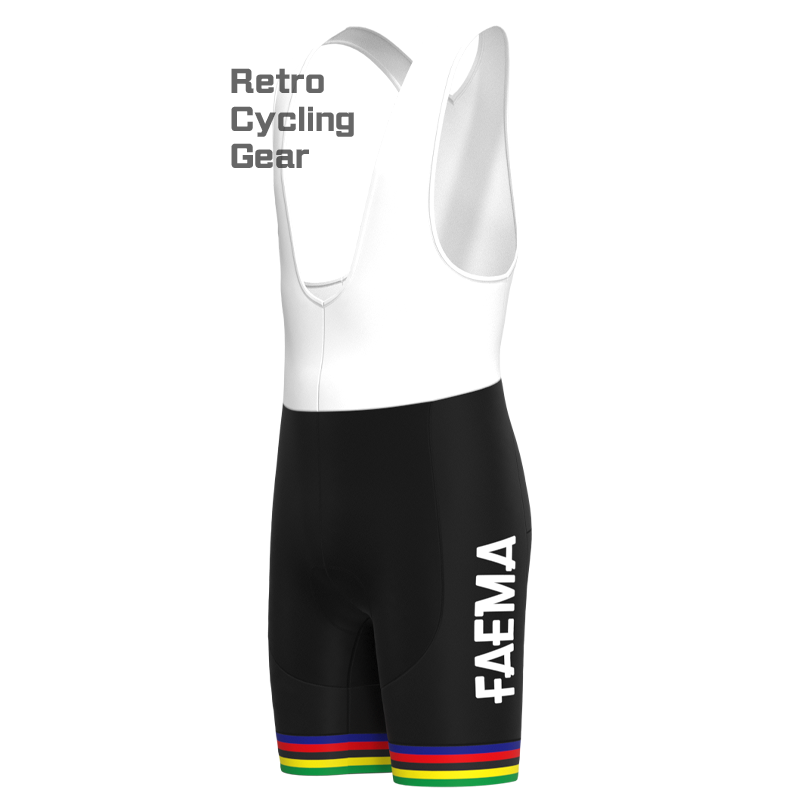FAEMA White Retro Short Sleeve Cycling Kit