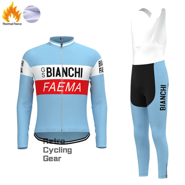 BIANCHI Fleece Retro Cycling Kits