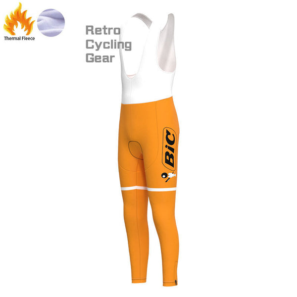 BIC Orange Fleece Retro Cycling Pants
