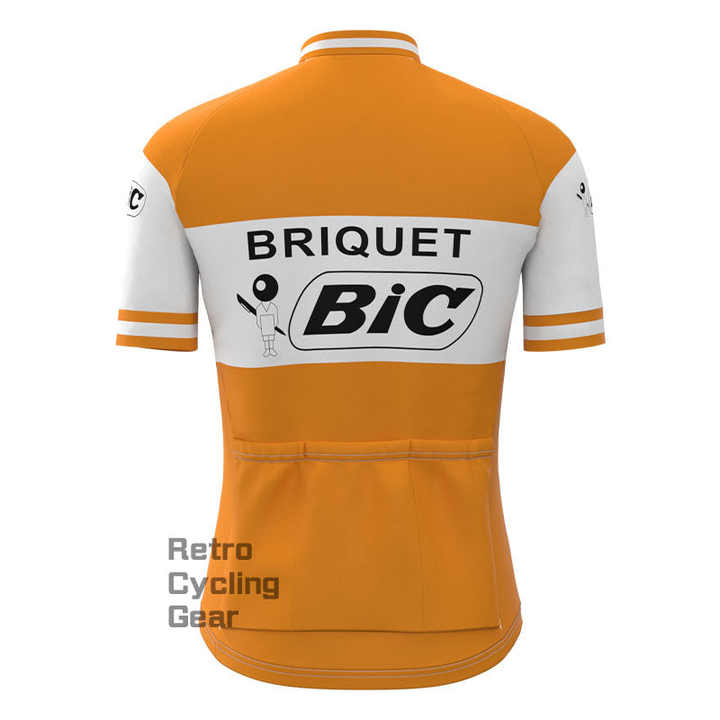 BIC Orange Retro Short Sleeve Cycling Kit