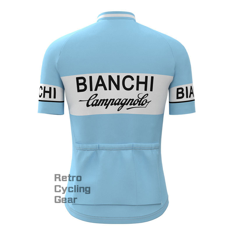 Bianchi Blue Retro Short sleeves Jersey