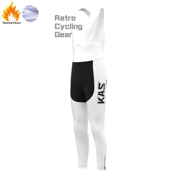 KAS White Fleece Retro Cycling Pants