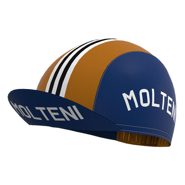 Molteni Brown-Blue Retro Cycling Cap