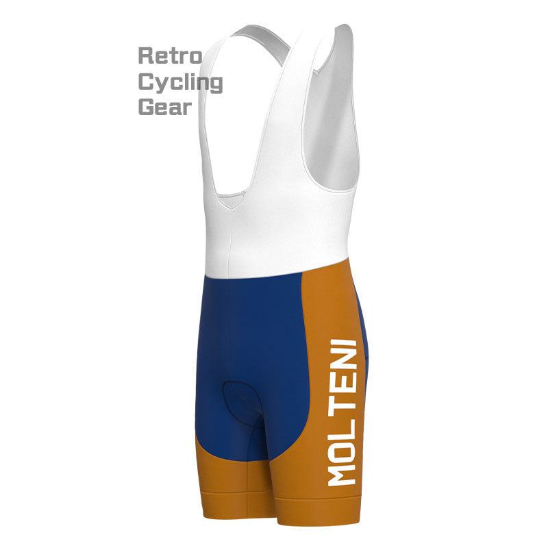 Molteni Brown-Blue Retro Short Sleeve Cycling Kit