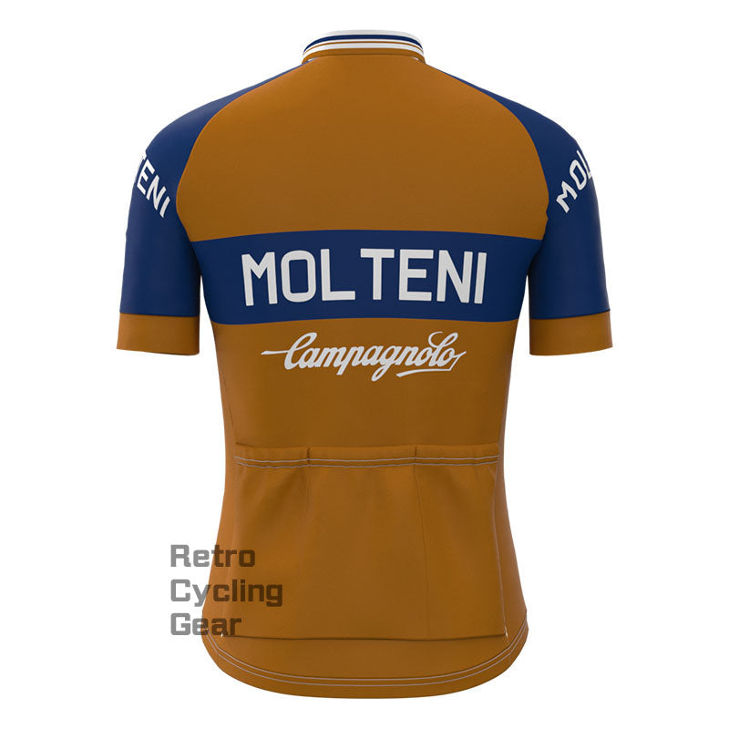 Molteni Brown-Blue Retro Short sleeves Jersey