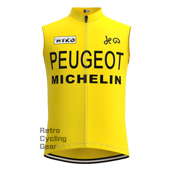 Peugeot Yellow Retro Cycling Vest