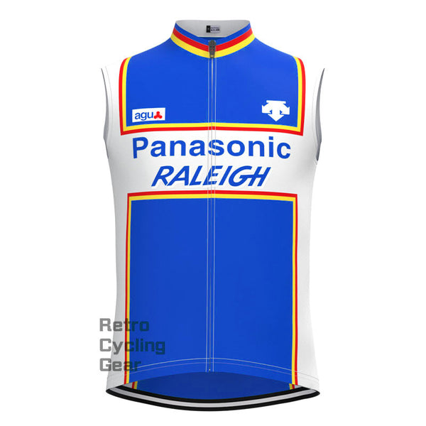 Raleigh Blue-Black Retro Cycling Vest