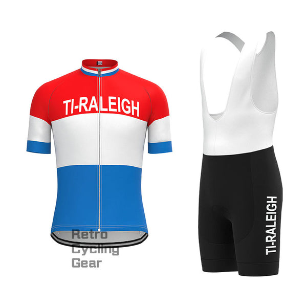TI-Raleigh Red-Blue Retro Short Sleeve Cycling Kit