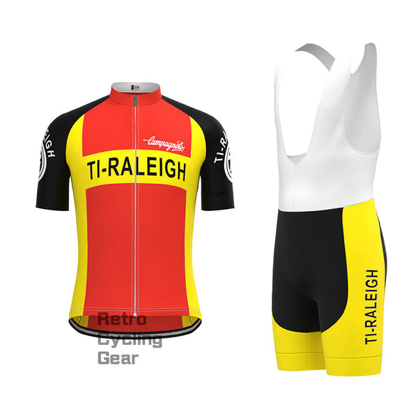 TI-Raleigh Red-Yellow Retro Short Sleeve Cycling Kit