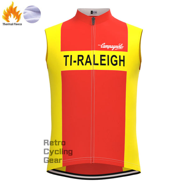 TI-Raleigh Red-Yellow Fleece Retro Cycling Vest